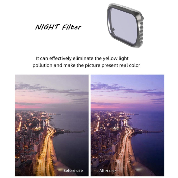 JSR KS 8 in 1 UV + CPL + ND8 + ND16 + ND32 + ND64 + STAR + NIGHT เลนส์กรองสำหรับ DJI Air 2S, กรอบอลูมิเนียม, UV + CPL + ND8 + ND16 + ND32 + ND64 + STAR + NIGHT