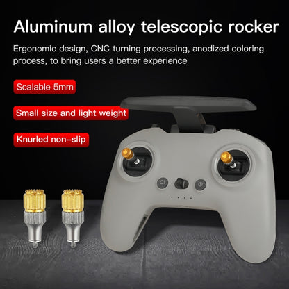 RCSTQ จอยสติ๊ก Thumb Rocker แบบพับเก็บได้สองสีสำหรับ DJI FPV Combo Drone Remote Control, For DJI FPV Two-color