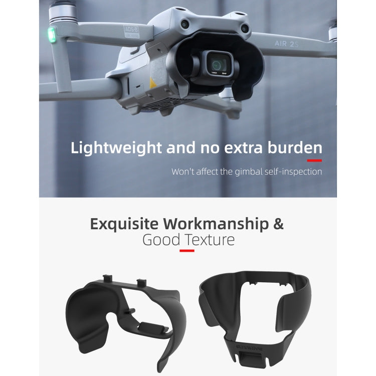 Sunnylife A2S-Q9350 กล้อง เลนส์ ม่านบังแดดเครื่องดูดควันป้องกันแสงสะท้อนสำหรับ DJI Air 2S / Mavic Air 2, For DJI Air 2S