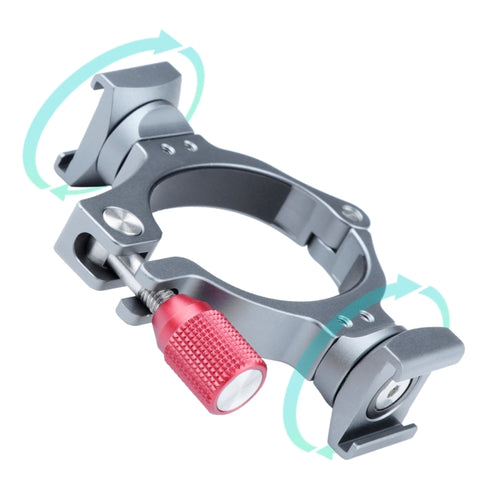 อะแดปเตอร์แหวนยึดส่วนขยายโคลงพร้อมฐานรองเท้าเย็นคู่สำหรับ DJI OM4 / Osmo Mobile 3, Bracket For DJI OM4