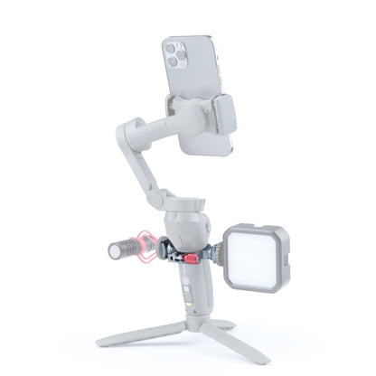 อะแดปเตอร์แหวนยึดส่วนขยายโคลงพร้อมฐานรองเท้าเย็นคู่สำหรับ DJI OM4 / Osmo Mobile 3, Bracket For DJI OM4