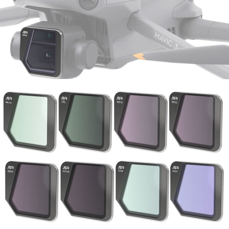 JSR Drone 8 in 1 MCUV + CPL + ND16 + 32 + 64 + 1000 + STAR + NIGHT เลนส์กรองสำหรับ DJI Mavic 3, MCUV+CPL+ND16+32+64+1000+STAR+NIGHT