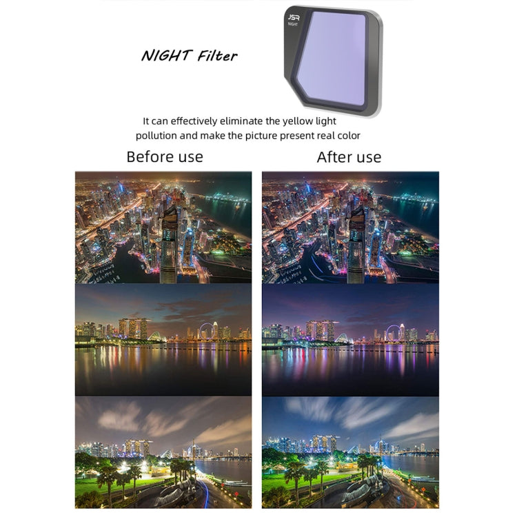 JSR Drone 8 in 1 MCUV + CPL + ND16 + 32 + 64 + 1000 + STAR + NIGHT เลนส์กรองสำหรับ DJI Mavic 3, MCUV+CPL+ND16+32+64+1000+STAR+NIGHT