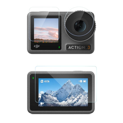 สำหรับ DJI Osmo Action 3 3-in-1 เลนส์ด้านหน้าและด้านหลังหน้าจอเพชรฟิล์มป้องกันการระเบิด, For DJI Osmo Action 3