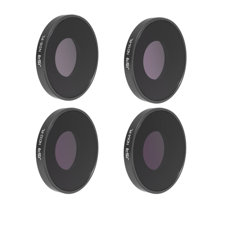 JSR 4 in 1 ND8PL / ND16PL / ND32PL / ND64 PL เลนส์กรองสำหรับ DJI Osmo Action 3, 4 in 1 NDPL