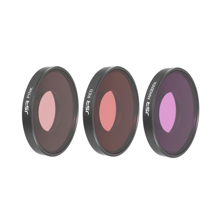 JSR ดำน้ำสีแดง / ชมพู / ม่วงเลนส์กรองสำหรับ DJI Osmo Action 3, 3 in 1 Diving Filter