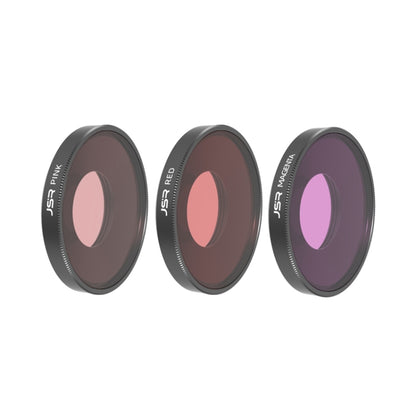 JSR ดำน้ำสีแดง / ชมพู / ม่วงเลนส์กรองสำหรับ DJI Osmo Action 3, 3 in 1 Diving Filter