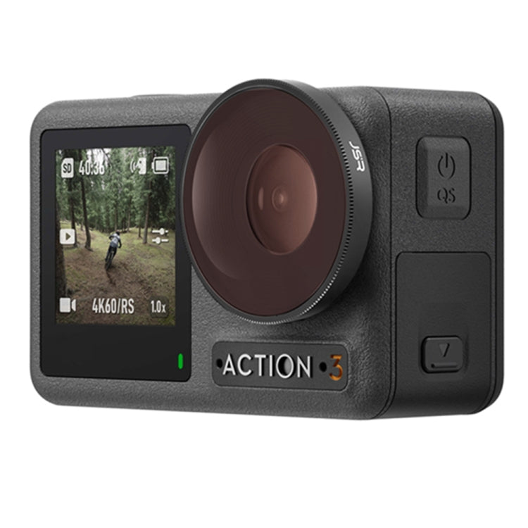 JSR ดำน้ำสีแดง / ชมพู / ม่วงเลนส์กรองสำหรับ DJI Osmo Action 3, 3 in 1 Diving Filter