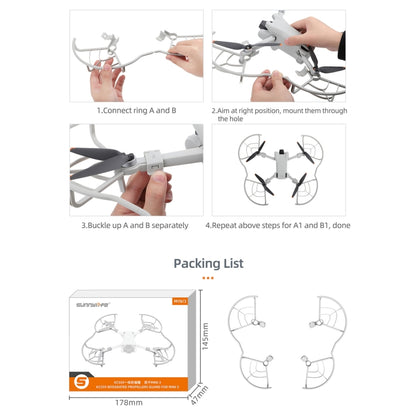 สำหรับ DJI Mini 3 Sunnylife โดรน ใบพัดป้องกันแหวนป้องกันการชนกัน