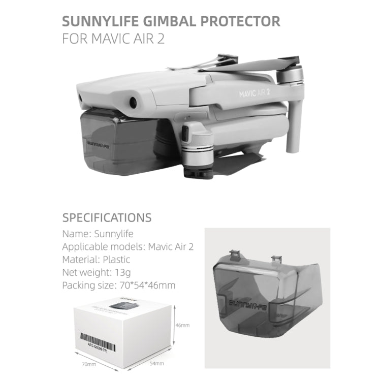 Sunnylife สำหรับฝาครอบป้องกันเลนส์กล้อง DJI Mavic Air 2, For DJI Mavic Air 2
