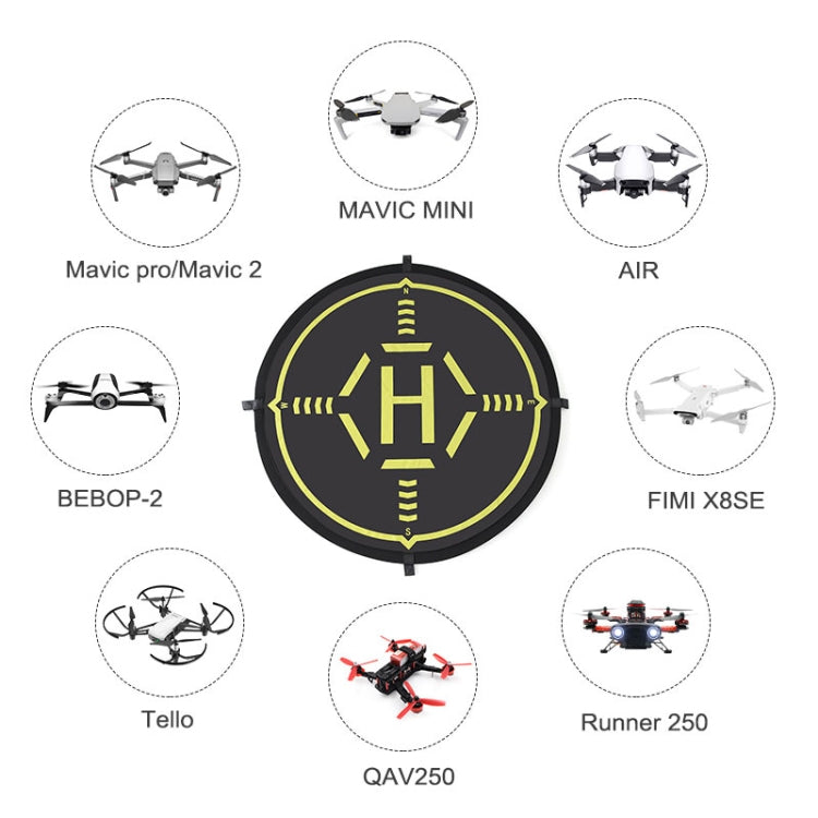STARTRC RC จมูก Q Uadcopter ผ้ากันเปื้อนที่จอดรถแบบพกพาอย่างรวดเร็วพับลงจอดแผ่นที่จอดรถสำหรับ DJI Mavic มินิ / Mavic อากาศ 2, เส้นผ่านศูนย์กลาง: 56 ซม., Diameter: 56cm