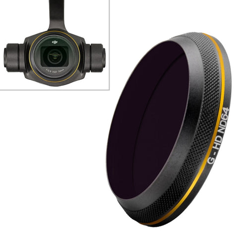 PGYTECH X4S-HD ND64 Gold-edge เลนส์กรองสำหรับ DJI Inspire 2/X4S กล้อง Gimbal Drone อุปกรณ์เสริม, ND64