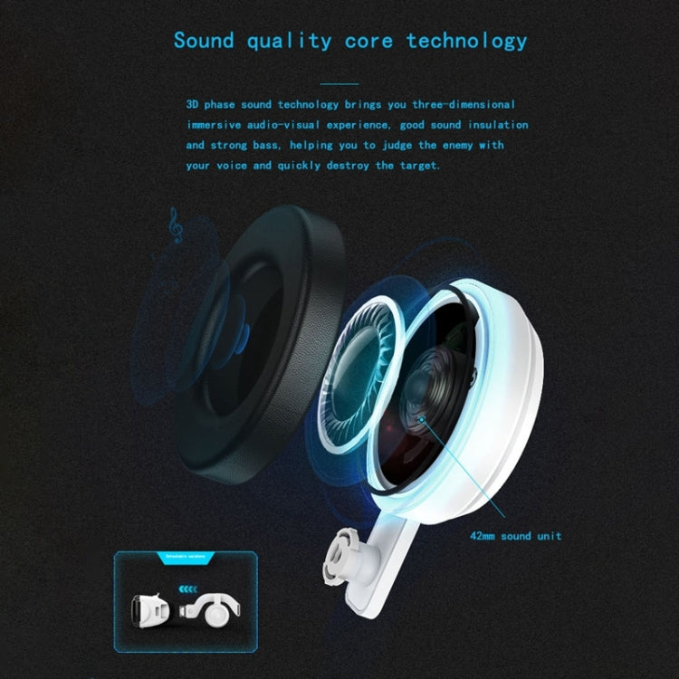 VR SHINECON G06EB แว่นตาวิดีโอ 3D ความจริงเสมือน เหมาะสำหรับสมาร์ทโฟน 4.7 นิ้ว - 6.1 นิ้วพร้อมชุดหูฟังไฮไฟ, G06EB