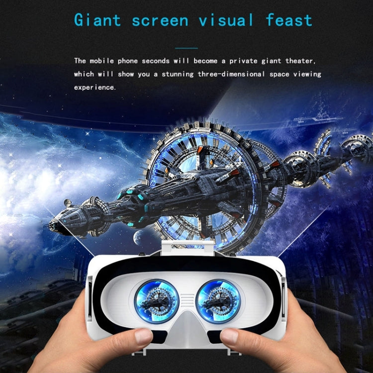 VR SHINECON G06EB แว่นตาวิดีโอ 3D ความจริงเสมือน เหมาะสำหรับสมาร์ทโฟน 4.7 นิ้ว - 6.1 นิ้วพร้อมชุดหูฟังไฮไฟ, G06EB