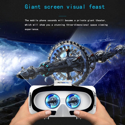 VR SHINECON G06EB แว่นตาวิดีโอ 3D ความจริงเสมือน เหมาะสำหรับสมาร์ทโฟน 4.7 นิ้ว - 6.1 นิ้วพร้อมชุดหูฟังไฮไฟ, G06EB