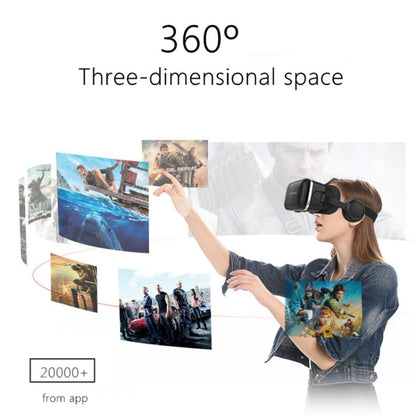 VR SHINECON G04E แว่นตาวิดีโอ 3 มิติเสมือนจริงเหมาะสำหรับสมาร์ทโฟนขนาด 3.5 นิ้ว - 6.0 นิ้วพร้อมชุดหูฟังไฮไฟ