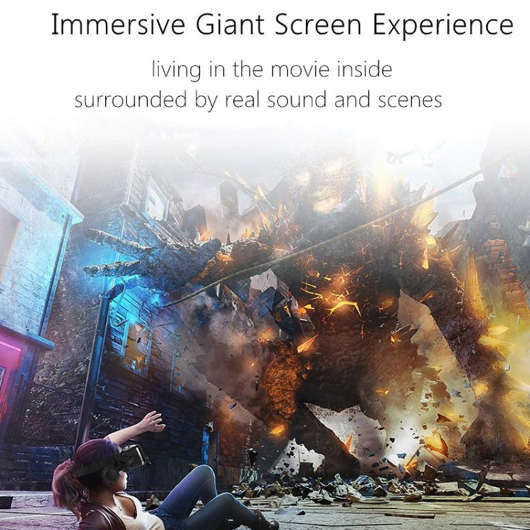VR SHINECON G04E แว่นตาวิดีโอ 3 มิติเสมือนจริงเหมาะสำหรับสมาร์ทโฟนขนาด 3.5 นิ้ว - 6.0 นิ้วพร้อมชุดหูฟังไฮไฟ