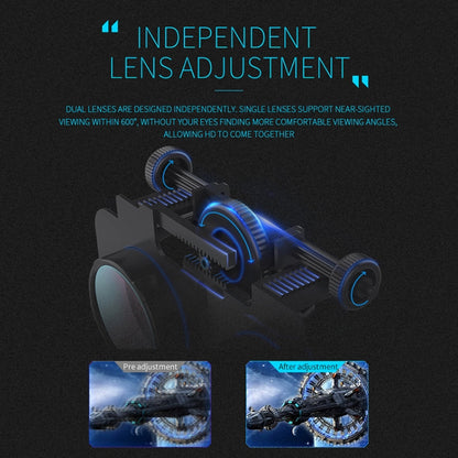 VR SHINECON G06E แว่นตาวิดีโอ 3 มิติเสมือนจริงเหมาะสำหรับสมาร์ทโฟนขนาด 4.7 นิ้ว - 6.1 นิ้วพร้อมชุดหูฟัง, G06E