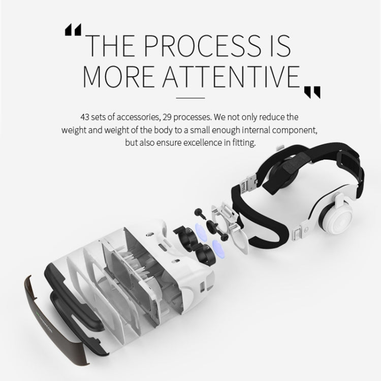 VR SHINECON G06E แว่นตาวิดีโอ 3 มิติเสมือนจริงเหมาะสำหรับสมาร์ทโฟนขนาด 4.7 นิ้ว - 6.1 นิ้วพร้อมชุดหูฟัง, G06E