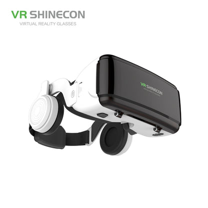 VR SHINECON G06E แว่นตาวิดีโอ 3 มิติเสมือนจริงเหมาะสำหรับสมาร์ทโฟนขนาด 4.7 นิ้ว - 6.1 นิ้วพร้อมชุดหูฟัง, G06E