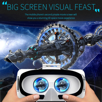 VR SHINECON G06E แว่นตาวิดีโอ 3 มิติเสมือนจริงเหมาะสำหรับสมาร์ทโฟนขนาด 4.7 นิ้ว - 6.1 นิ้วพร้อมชุดหูฟัง, G06E