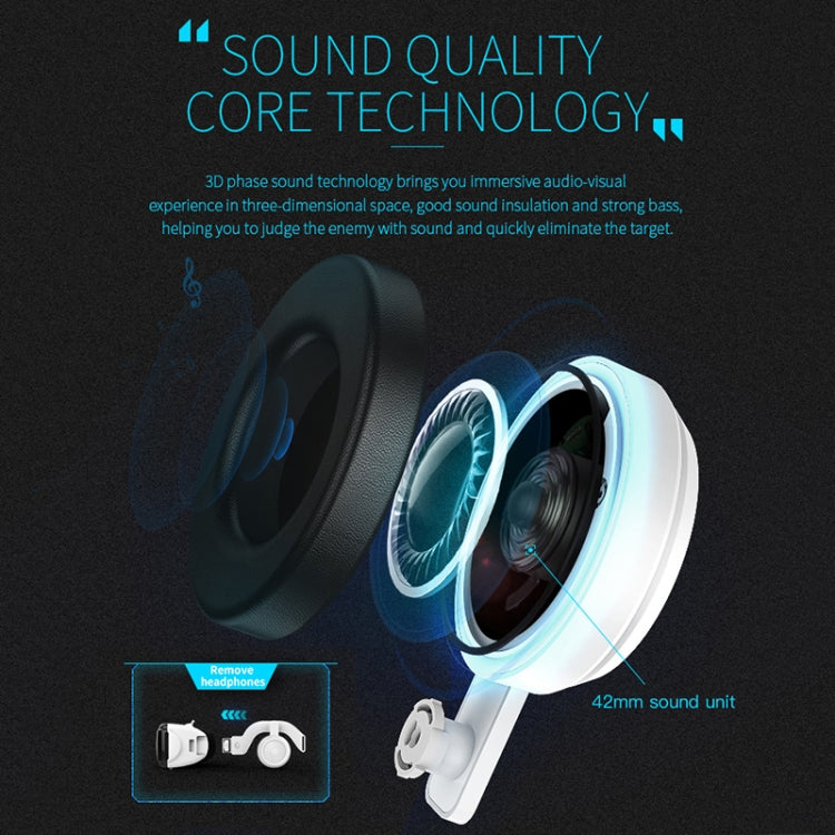 VR SHINECON G06E แว่นตาวิดีโอ 3 มิติเสมือนจริงเหมาะสำหรับสมาร์ทโฟนขนาด 4.7 นิ้ว - 6.1 นิ้วพร้อมชุดหูฟัง, G06E