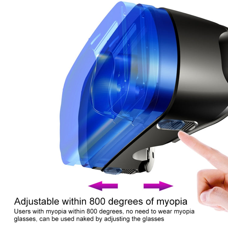 VRG Pro Audio Video เวอร์ชันเลนส์เคลือบ Blu-ray แว่นตา 3D VR สำหรับโทรศัพท์มือถือออลอินวัน, Blu-ray Coated Lenses