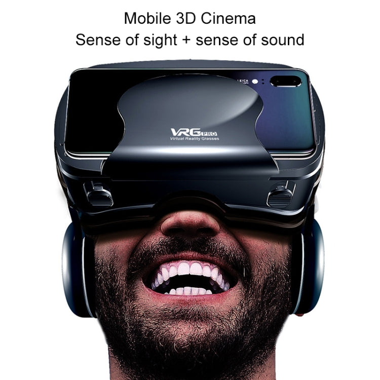 VRG Pro Audio Video เวอร์ชันเลนส์เคลือบ Blu-ray แว่นตา 3D VR สำหรับโทรศัพท์มือถือออลอินวัน, Blu-ray Coated Lenses