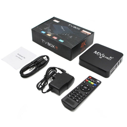 MXQ 4K Full HD Media Player RK3229 Quad Core KODI Android 9.0 กล่องทีวีพร้อมรีโมทคอนโทรล, RAM: 1GB, ROM: 8GB, รองรับ HDMI, WiFi, Miracast, DLNA