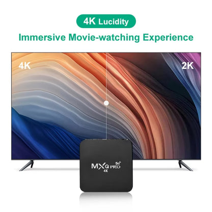 MXQ 4K Full HD Media Player RK3229 Quad Core KODI Android 9.0 กล่องทีวีพร้อมรีโมทคอนโทรล, RAM: 1GB, ROM: 8GB, รองรับ HDMI, WiFi, Miracast, DLNA