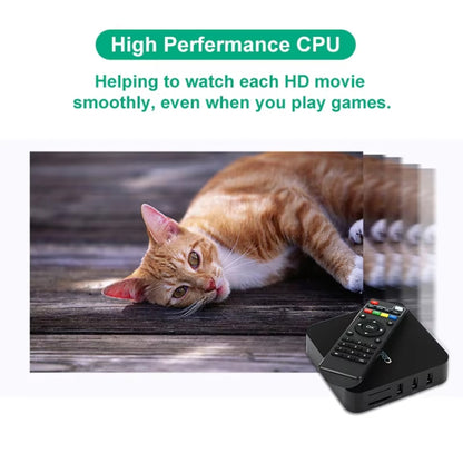 MXQ 4K Full HD Media Player RK3229 Quad Core KODI Android 9.0 กล่องทีวีพร้อมรีโมทคอนโทรล, RAM: 1GB, ROM: 8GB, รองรับ HDMI, WiFi, Miracast, DLNA