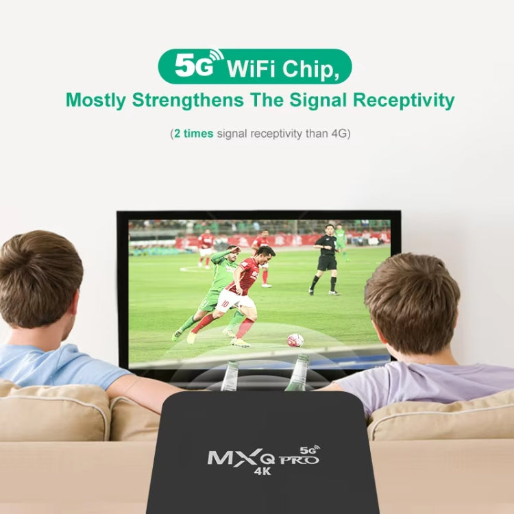 MXQ 4K Full HD Media Player RK3229 Quad Core KODI Android 9.0 กล่องทีวีพร้อมรีโมทคอนโทรล, RAM: 1GB, ROM: 8GB, รองรับ HDMI, WiFi, Miracast, DLNA