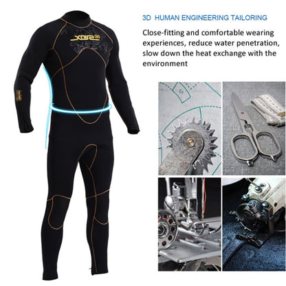 SLINX 1106 นีโอพรีน 5 มม. + ผ้าซับในยืดหยุ่นสูงสวมทนอบอุ่นกึ่งแห้งเต็มตัวชุดเว็ทสูทชิ้นเดียวสำหรับผู้ชาย, S, M, L, XL, XXL, XXXL