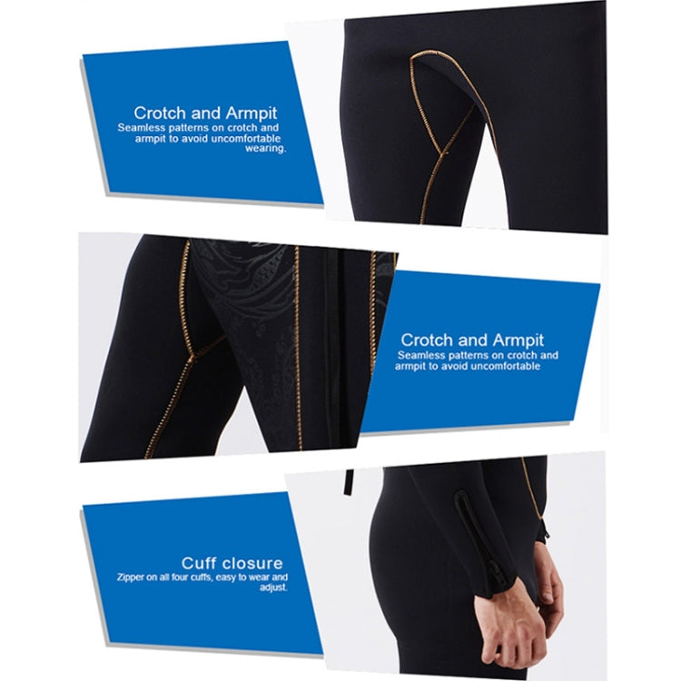 SLINX 1106 นีโอพรีน 5 มม. + ผ้าซับในยืดหยุ่นสูงสวมทนอบอุ่นกึ่งแห้งเต็มตัวชุดเว็ทสูทชิ้นเดียวสำหรับผู้ชาย, S, M, L, XL, XXL, XXXL