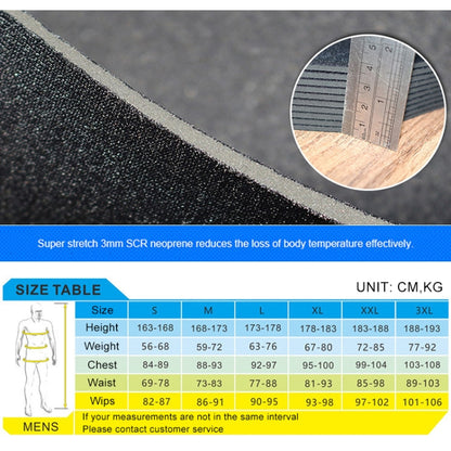 SLINX 1106 นีโอพรีน 5 มม. + ผ้าซับในยืดหยุ่นสูงสวมทนอบอุ่นกึ่งแห้งเต็มตัวชุดเว็ทสูทชิ้นเดียวสำหรับผู้ชาย, S, M, L, XL, XXL, XXXL