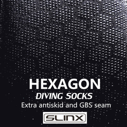 SLINX 1702 ถุงเท้าดำน้ำนีโอพรีนอุ่นกันลื่น 3 มม, S, M, L, XL