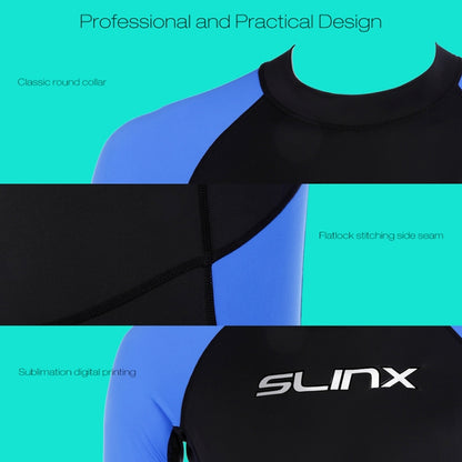 SLINX 1707 ไลคร่าแขนยาวครีมกันแดดชุดดำน้ำแบบเต็มตัวสำหรับผู้ชาย, S, M, L, XL, XXL, XXXL