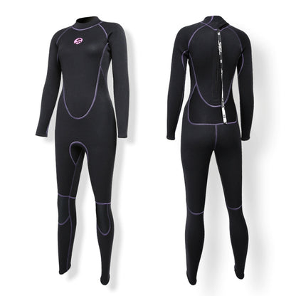 SLINX 1714 3mm Neoprene Super Elastic วอร์มแขนยาวเต็มตัว Wetsuit ชิ้นเดียวสำหรับผู้หญิง, XS, S, M, L, XL