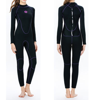 SLINX 1714 3mm Neoprene Super Elastic วอร์มแขนยาวเต็มตัว Wetsuit ชิ้นเดียวสำหรับผู้หญิง, XS, S, M, L, XL