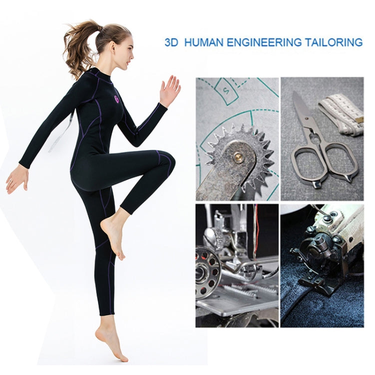 SLINX 1714 3mm Neoprene Super Elastic วอร์มแขนยาวเต็มตัว Wetsuit ชิ้นเดียวสำหรับผู้หญิง, XS, S, M, L, XL