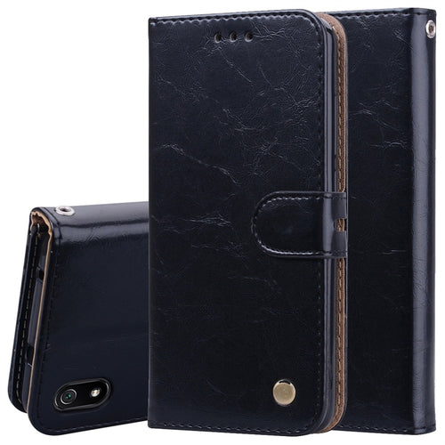 ซองหนังพลิกแนวนอนสไตล์ธุรกิจสำหรับ Xiaomi Redmi 7A พร้อมตัวยึดและช่องเสียบการ์ดและกระเป๋าสตางค์, For Xiaomi Redmi 7A