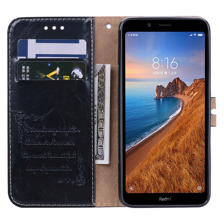 ซองหนังพลิกแนวนอนสไตล์ธุรกิจสำหรับ Xiaomi Redmi 7A พร้อมตัวยึดและช่องเสียบการ์ดและกระเป๋าสตางค์, For Xiaomi Redmi 7A