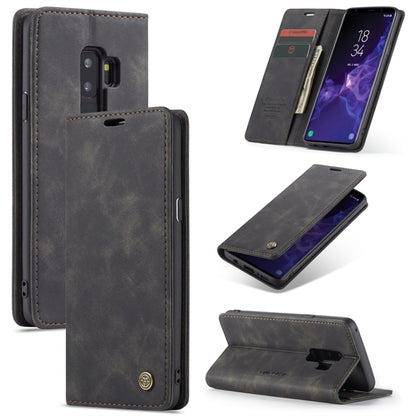 CaseMe-013 ซองหนังพลิกแนวนอนมัลติฟังก์ชั่น Retro Frosted พร้อมช่องใส่การ์ดและตัวยึดและกระเป๋าสตางค์, for Galaxy S8 Plus, for Galaxy S8, for Galaxy S9, for Galaxy S9 Plus