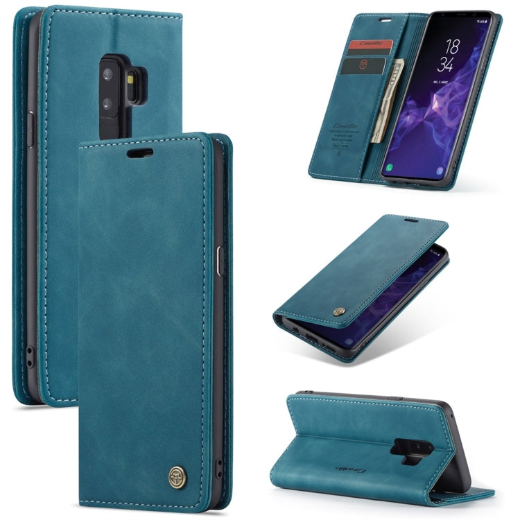 CaseMe-013 ซองหนังพลิกแนวนอนมัลติฟังก์ชั่น Retro Frosted พร้อมช่องใส่การ์ดและตัวยึดและกระเป๋าสตางค์, for Galaxy S8 Plus, for Galaxy S8, for Galaxy S9, for Galaxy S9 Plus