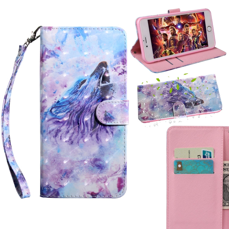 รูปแบบการวาดภาพ 3 มิติการวาดภาพสีแนวนอนพลิกซองหนัง TPU + PU พร้อมตัวยึดและช่องเสียบการ์ดและกระเป๋าสตางค์, For Huawei Honor 10 Lite, For Huawei  P30 Pro, For Galaxy J8 2018, For Galaxy S10
