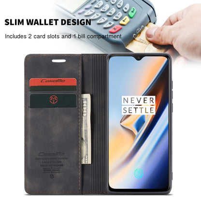 CaseMe-013 ซองหนังพลิกแนวนอนย้อนยุคอเนกประสงค์พร้อมช่องใส่การ์ดและตัวยึดและกระเป๋าสตางค์, For OnePlus 7, For OnePlus 7 Pro, For Xiaomi Mi 9, For Xiaomi Mi 9T Pro / Redmi K20 Pro / Xiaomi Mi 9T / Redmi K20, For Galaxy A20e
