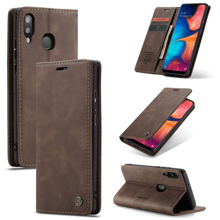 CaseMe-013 ซองหนังพลิกแนวนอนย้อนยุคอเนกประสงค์พร้อมช่องใส่การ์ดและตัวยึดและกระเป๋าสตางค์, For OnePlus 7, For OnePlus 7 Pro, For Xiaomi Mi 9, For Xiaomi Mi 9T Pro / Redmi K20 Pro / Xiaomi Mi 9T / Redmi K20, For Galaxy A20e