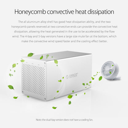 ORICO Honeycomb Series WS400C3 SATA 3.5 นิ้ว 40TB USB-C / Type-C 4 ช่องอลูมิเนียมอัลลอยด์HDD / SSD, USB-C / Type-C 4 Bays