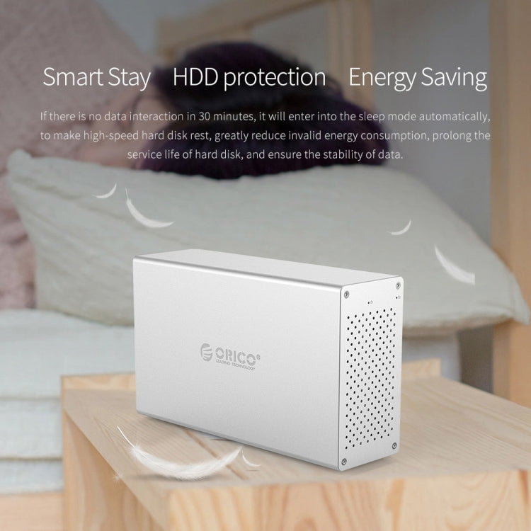 ORICO Honeycomb Series WS400C3 SATA 3.5 นิ้ว 40TB USB-C / Type-C 4 ช่องอลูมิเนียมอัลลอยด์HDD / SSD, USB-C / Type-C 4 Bays