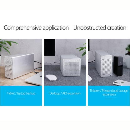 ORICO Honeycomb Series WS400RU3 SATA 3.5 นิ้ว 40TB USB 3.0 4 ช่องอลูมิเนียมHDD/SSDสิ่งที่ส่งมาด้วยraid, USB 3.0 4 Bays with Raid